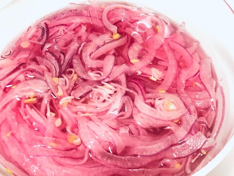 切って漬けるだけ!紫玉ねぎの酢漬け